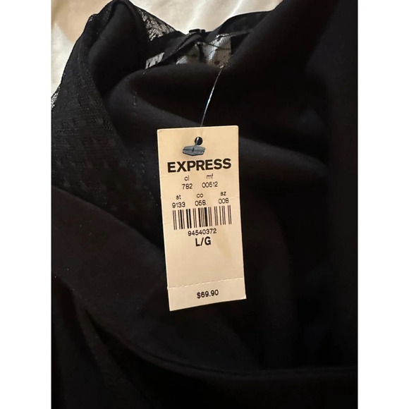 Express Black A Line Shift Dress Size Large - Picture 6 of 6